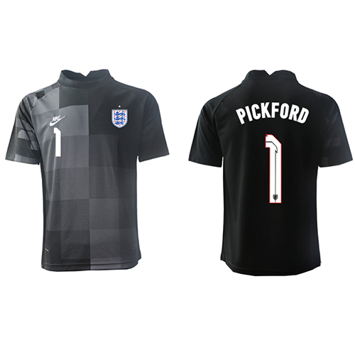 Camiseta Inglaterra Jordan Pickford #1 Portero Primera Equipación Mundial 2022 manga corta